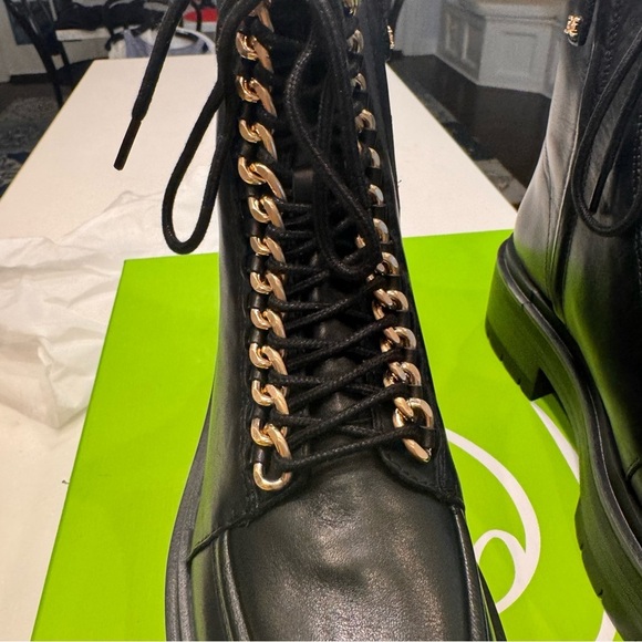 NEW! Sam Edelman Lovrin Women’s Black Leather Combat Boots Size 6 - Picture 9 of 13
